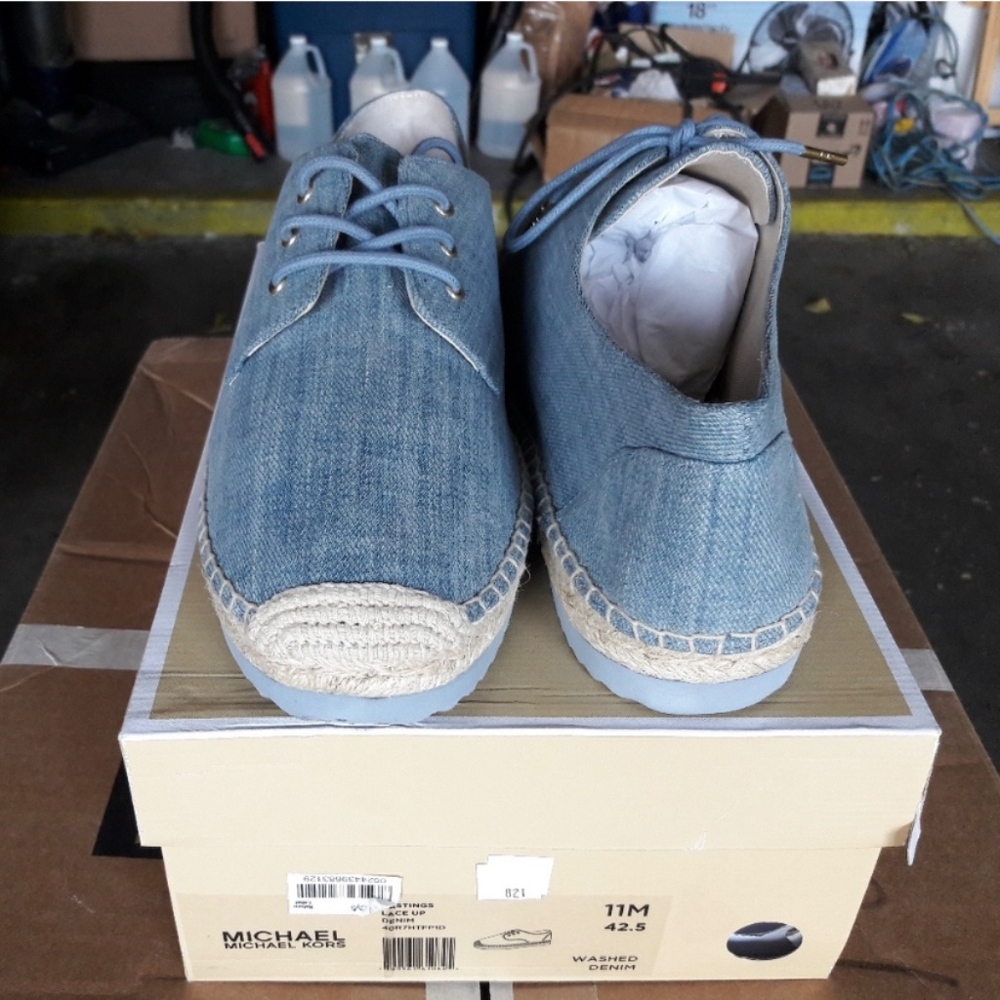 New Michael Kors Denim Hastings Espadrille